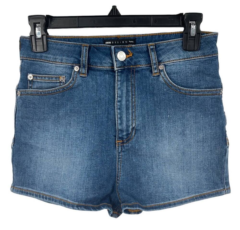 ASOS shorts denim high rise lift and contour size 6 Petite 6P